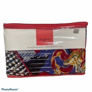 NEW Ungaro Paris Retro 70s 80s Sealed Full / Queen Reversible Bed Duvet Cover